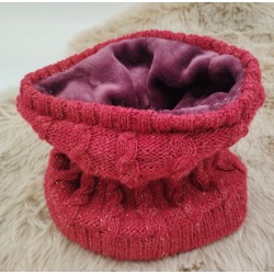 Snood tricot torsadé Rouge