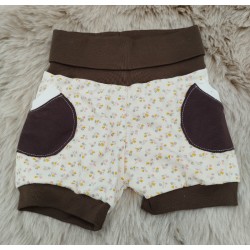 Short petites fleurs marron