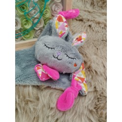 Mini doudou gris et fushia